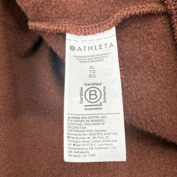 ATHLETA Womens Cropped Wrap Cardigan Size XL Retroplush Fleece Open Long Sleeve - Picture 5 of 8